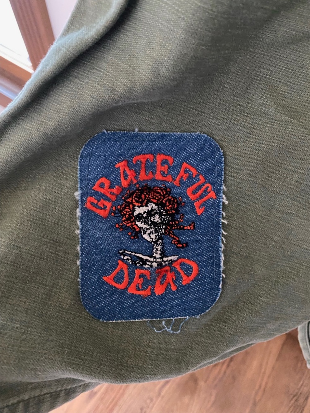 MadeWorn Grateful Dead Military Jacket XS/S Olive Green Patches NWT - Picture 3 of 7